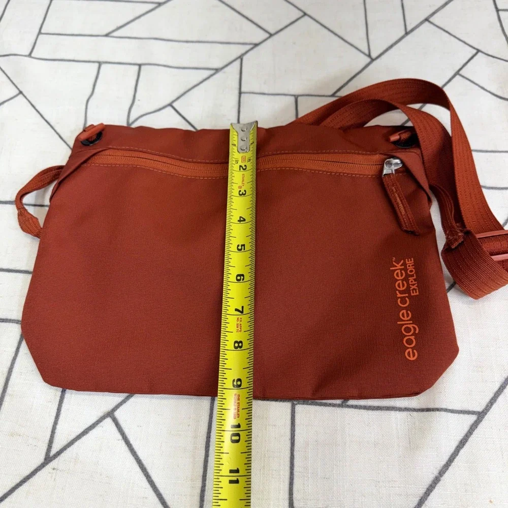 Eagle Creek Explore Sacoche Bag OS Rust Orange Crossbody Travel Pouch EC0A5LQ5